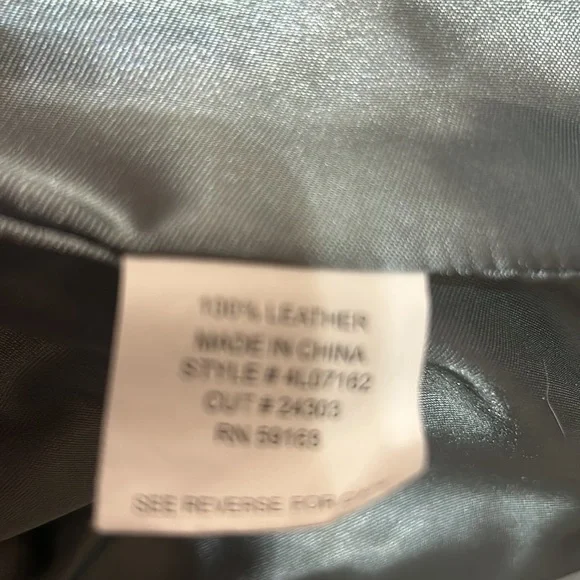 NWT Vintage Karen Kane Blue Leather Studded Jacket Small - Picture 8 of 10